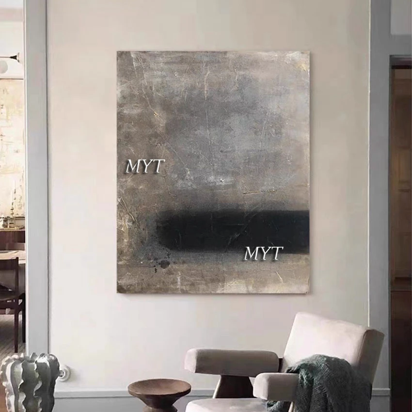 

Hotel Showpieces Art Large Wall Panels Artwork Black Acrylic Painting Wall Poster Canvas Art Unframed Pieces For Hotel Decor