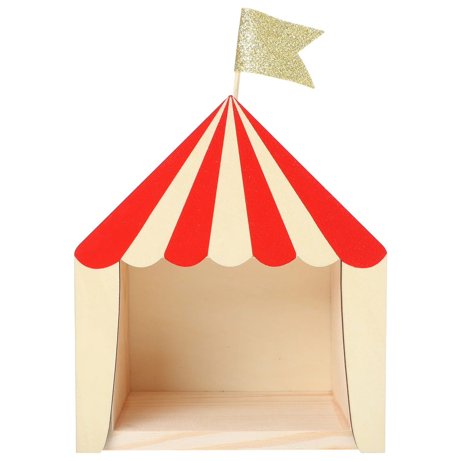 

Circus Cabin House Shelf Wooden Storage Box Circus House Model Room Decor