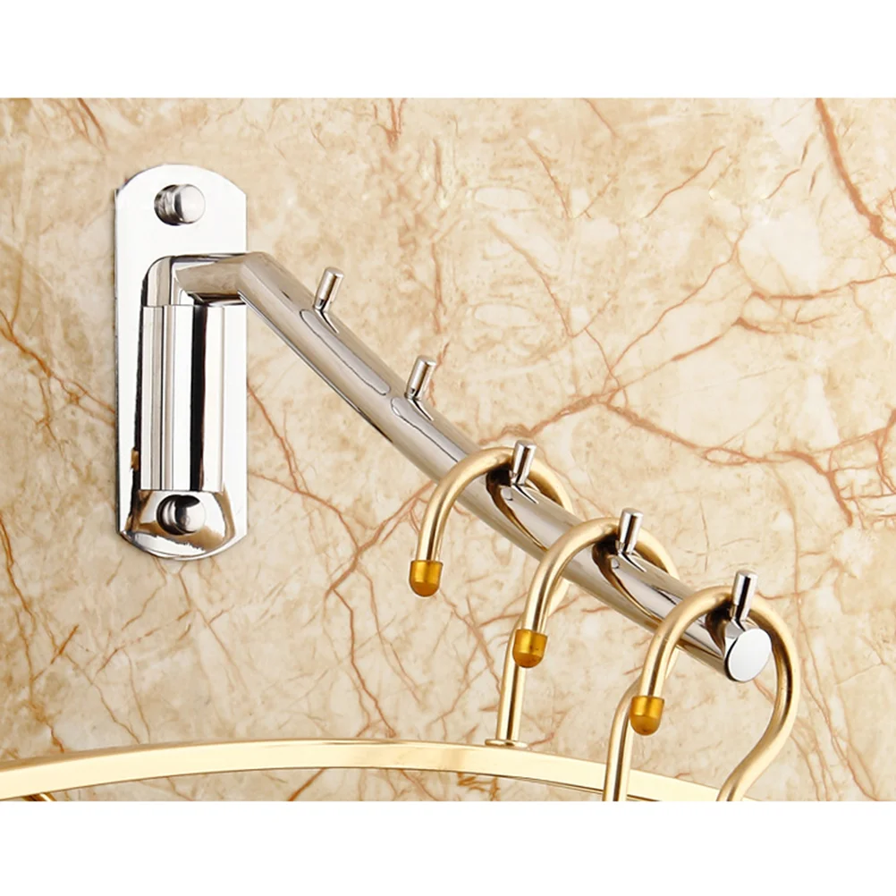 

Wall Mounted Clothes Hanger Rack Rotatable Stainless Steel Clothes Organizer with Swing Holder
