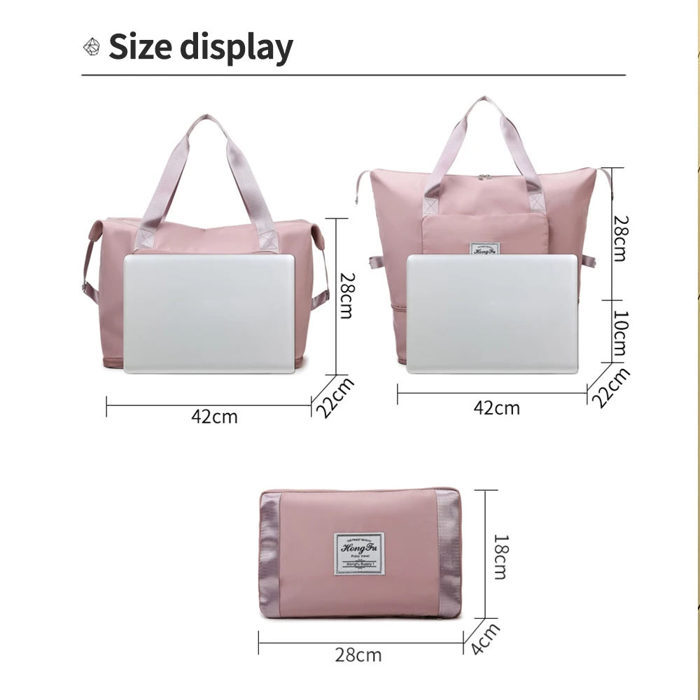 Large Capacity Bag Travel Women Bags Tote Foldable Luggage Shoulder Duffle Storage Waterproof Handbags Yoga Sport Crossbody