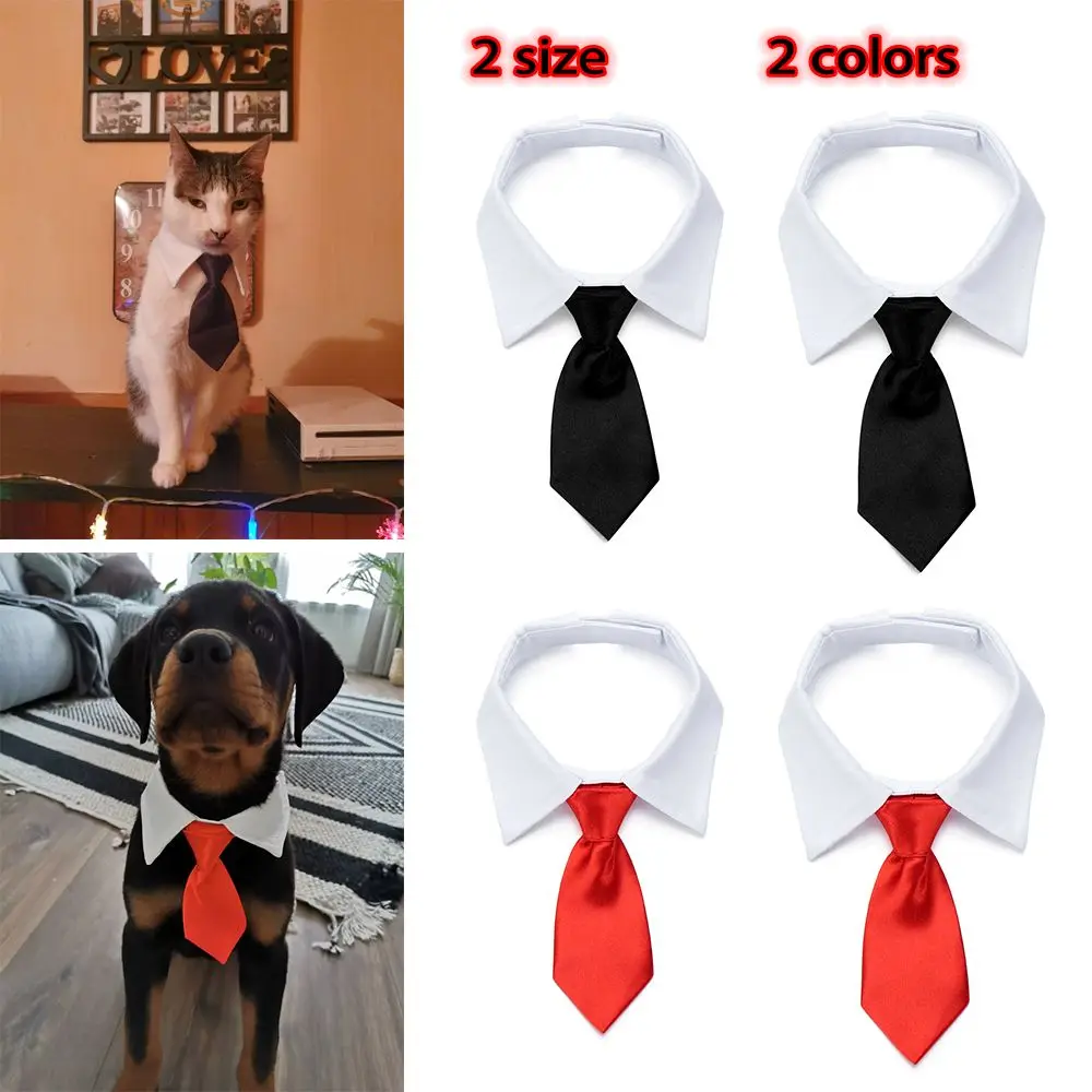 

Pet Dog Cat Formal Necktie Tuxedo Bow Tie Black and Red Collar for Dog & Cat Pet Accessories for Wedding Holiday and Party Gift