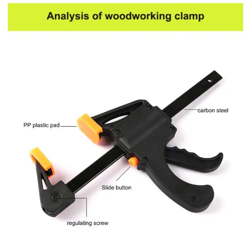 

4/6/8/10 Inch Clip Quick Ratchet Release Speed Squeeze Wood Working Work Bar F Clamp Clip Kit Spreader Gadget Tool DIY Hand Tool