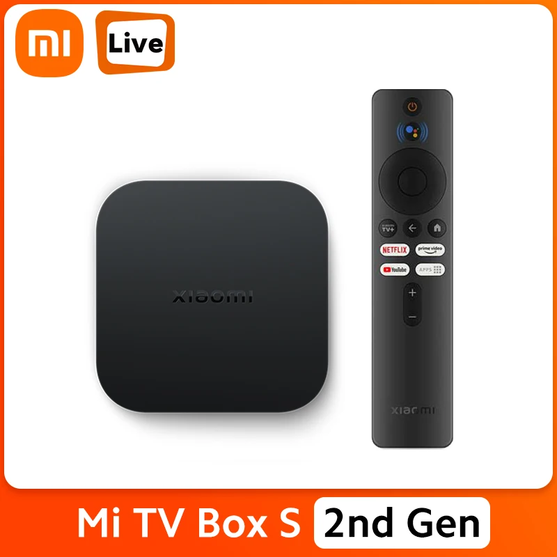 Global Version Xiaomi Mi TV Box S 2nd Gen 4K Ultra HD Quad C