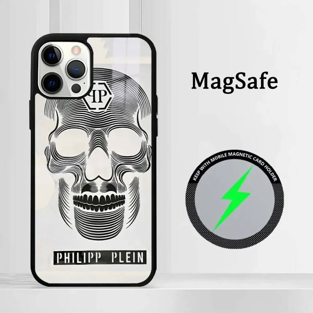 Phone Case For iPhone 16 15 14 13 12 11 Pro Max Plus Mini Magsafe Mirror Wireless Magnetic Cover Q-qp-P P-Philipp P-PleinEs-S