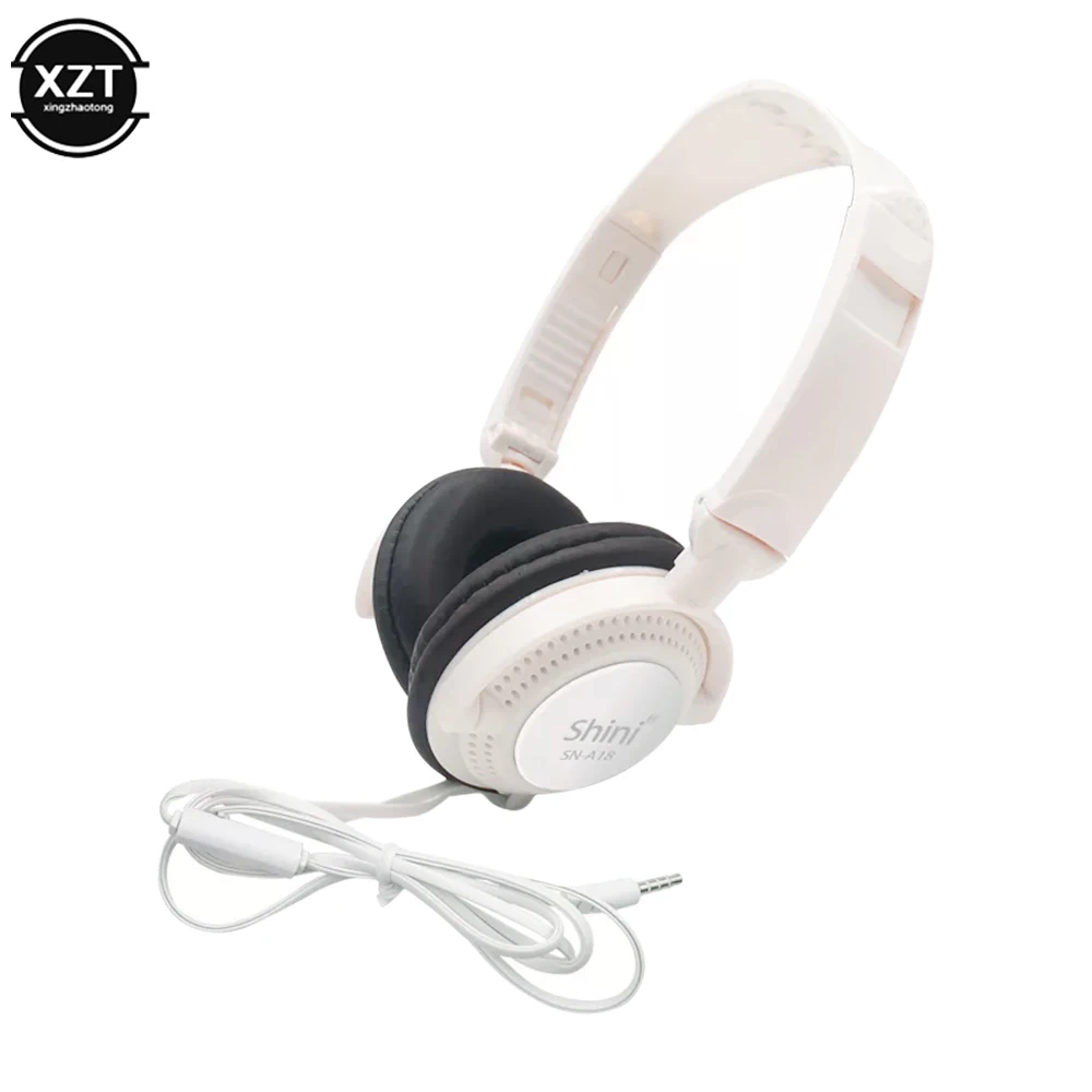Wired Headphones With Microphone 3.5mm Earphones Foldable Gaming Headset Super Bass Stereo Music Headset For PC Phones images - 6