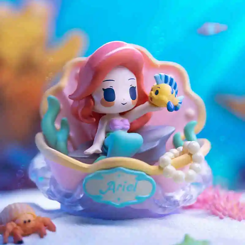

2021 Blind Box Original PrincessCollect Toy Leisure Holiday Doll Anime Cute Belle Ariel Snow White Mulan Decoration Home Decore