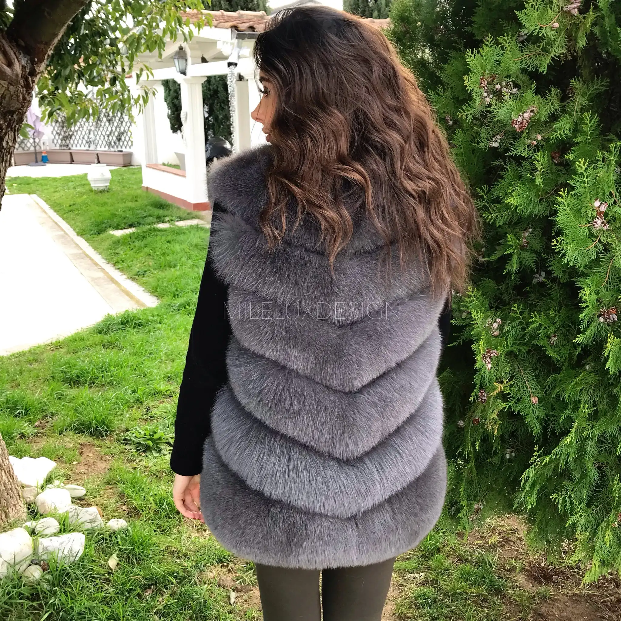 Международная торговля женская одежда 2022 темпераментный жилет из лисьего меха