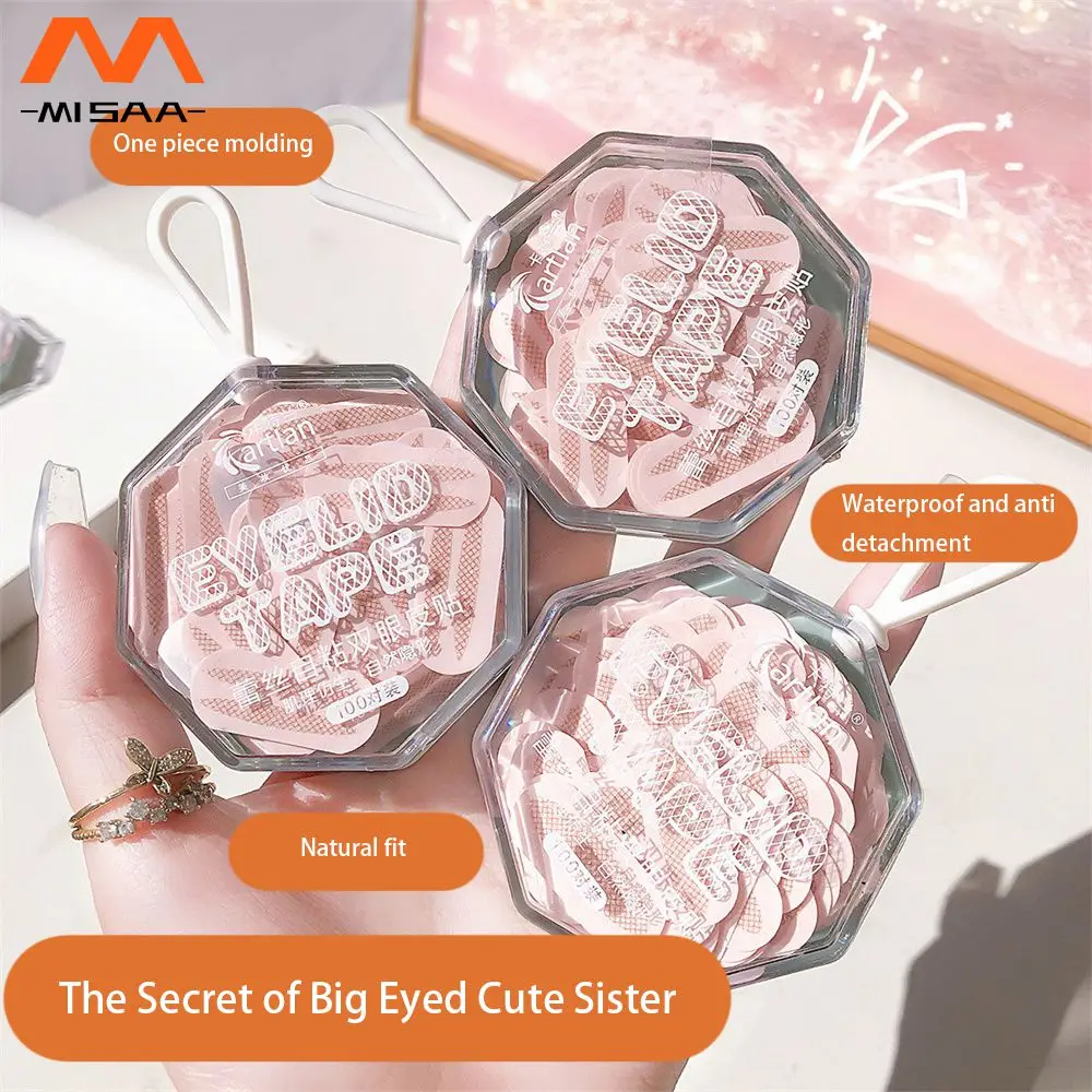 

Mesh Double Eyelid Sticker Olive Type Long Lasting Makeup Sticky Foot Texture Bionic Natural Invisibility Eye Accessories 1 Box