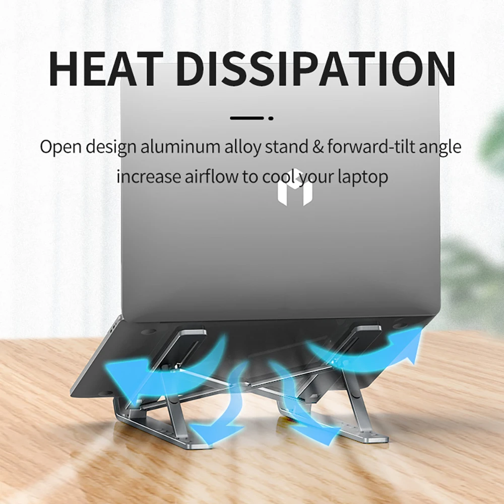 Черный ноутбук из алюминиевого сплава N3 подъемник Atand складной портативный