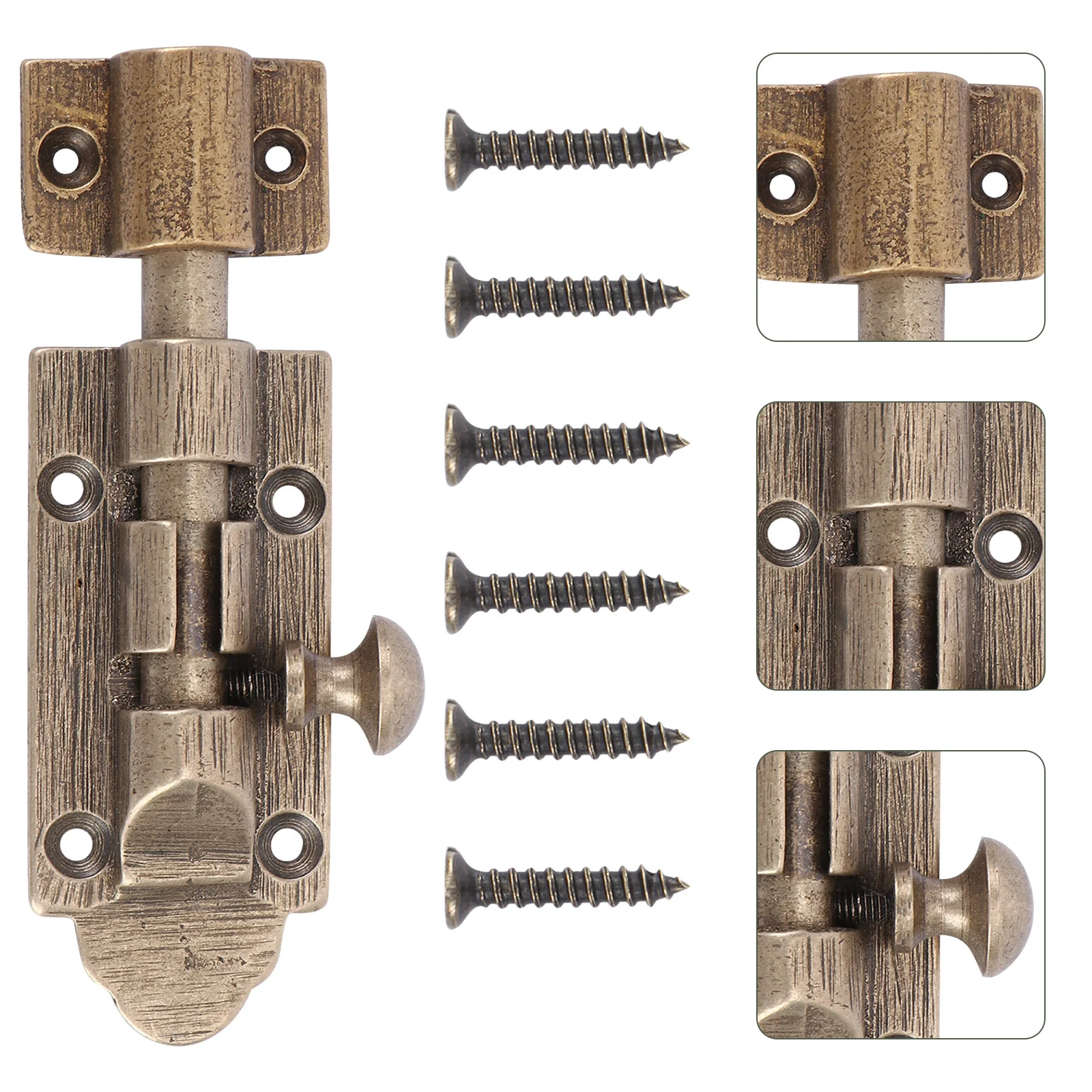 

1 Set Wood Door Assembly Bolt Window Latch Door Lock Bolt Door Buckle (M Bronze)