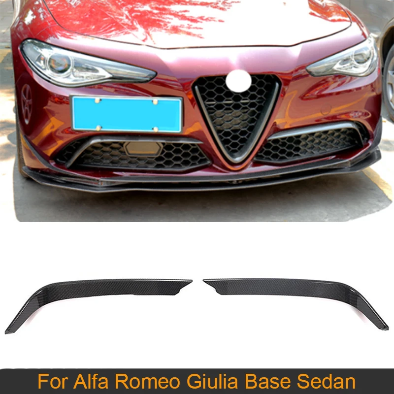 

Car Front Fog Light Cover Trim For Alfa Romeo Giulia Base Sedan 2015 - 2020 Front Bumper Gog Lamp Trim Splitters Carbon Fiber