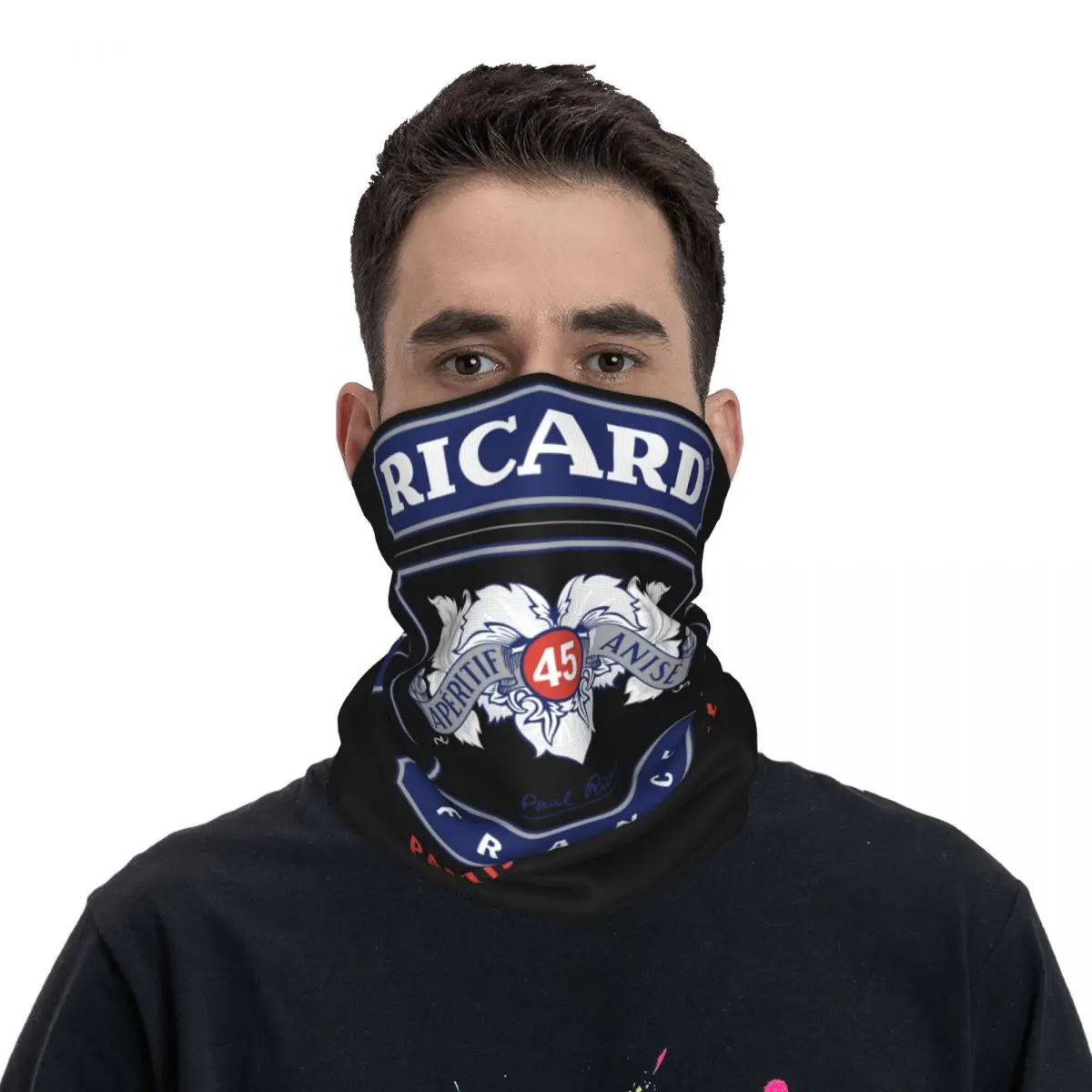 

Французская бандана Ricard, накидка на шею, шарф, летняя велосипедная Балаклава унисекс, ветрозащитная