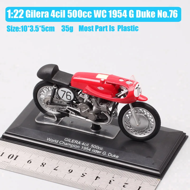 Миниатюрная модель мотоцикла Italeri Gilera 4ресс 1954 куб. См чемпион мира № 76 G Duke moto rcycle