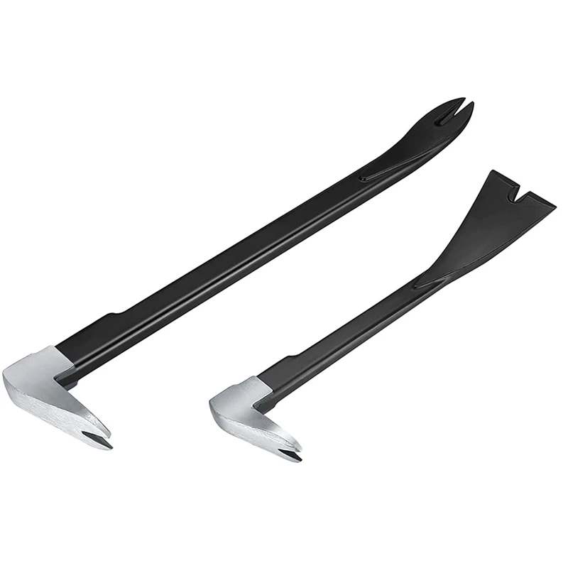 

2 Pcs Nail Puller Set Claw Bar Nail Puller Pry Bar Chisel Scraper, 8-Inch/21Cm And 12-Inch/30Cm
