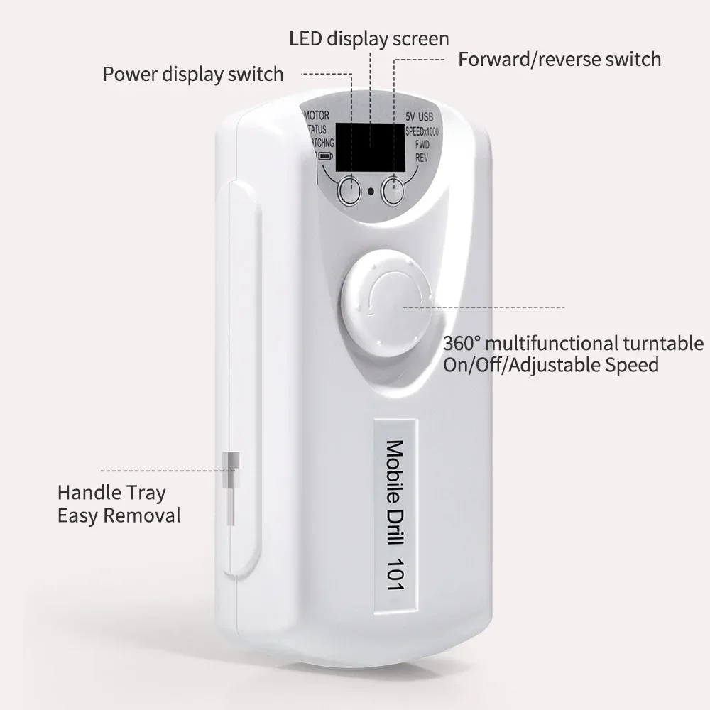 35000 об/мин дрель для ногтей перезаряжаемая фрезерный станок портативная