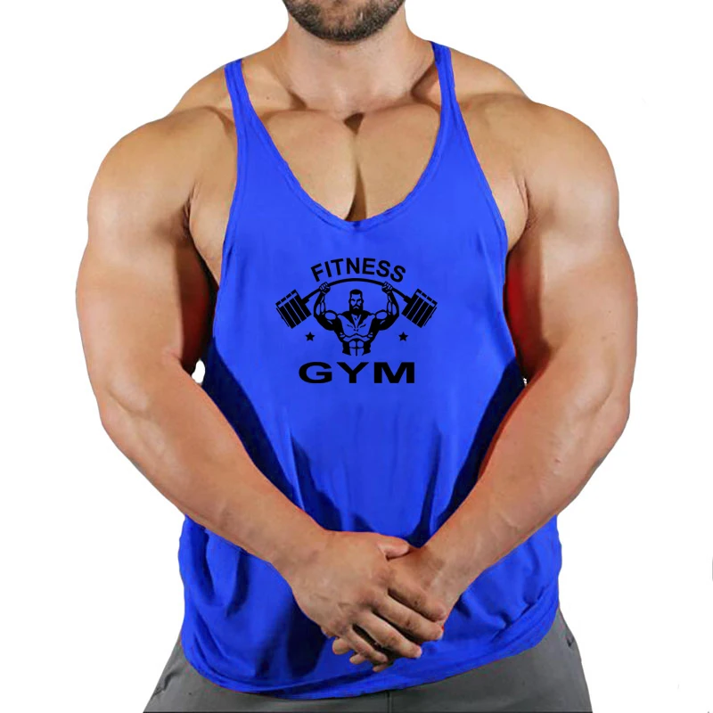 

Muscle Mens Bodybuilding Stringer Tank Top gym Clothing Y back Fitness sleeveless vest shirt Weightlifting singlets