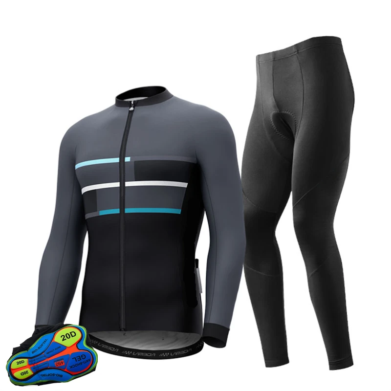 

Cycling Jersey Set Bicycle Suit Long Sleeves Outdoor Winter Thermal Fleece Men's Pro Sportswear Climbing Riding Clothing