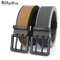 casual canvas belt for men width 3 8cm high quality nylon tactical belts male new alloy pin buckle waist straps for cowboy jeans