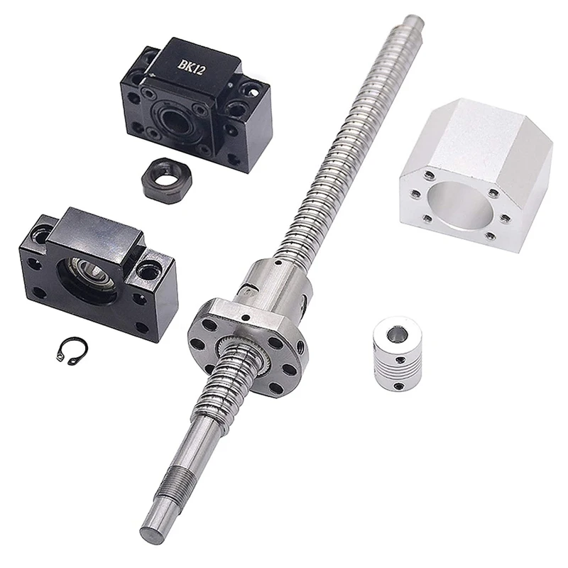 

Ballscrew Kit, 250Mm Ball Screw SFU1605 Diameter 16Mm,5Mm Pitch With Metal Ball Screw Nut For CNC Machine