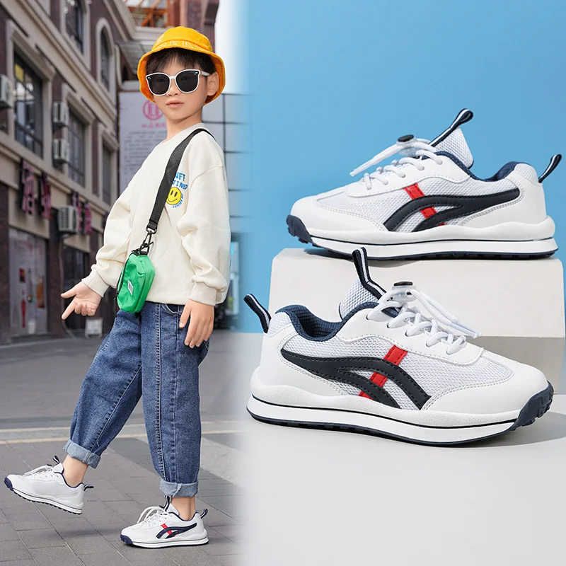 

Size 26-38 Kids Wear Resistant Double Mesh Breathable Sneakers Boys Girls Non-Slip Casual Running Shoes Kids Soft Sole Sneakers