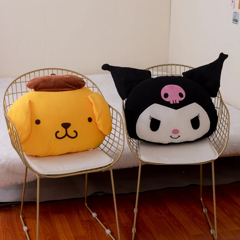 Sanrio утолщенная вельветовая подушка для спины Kuromi Cinnamoroll смокинг Сэм декоративная