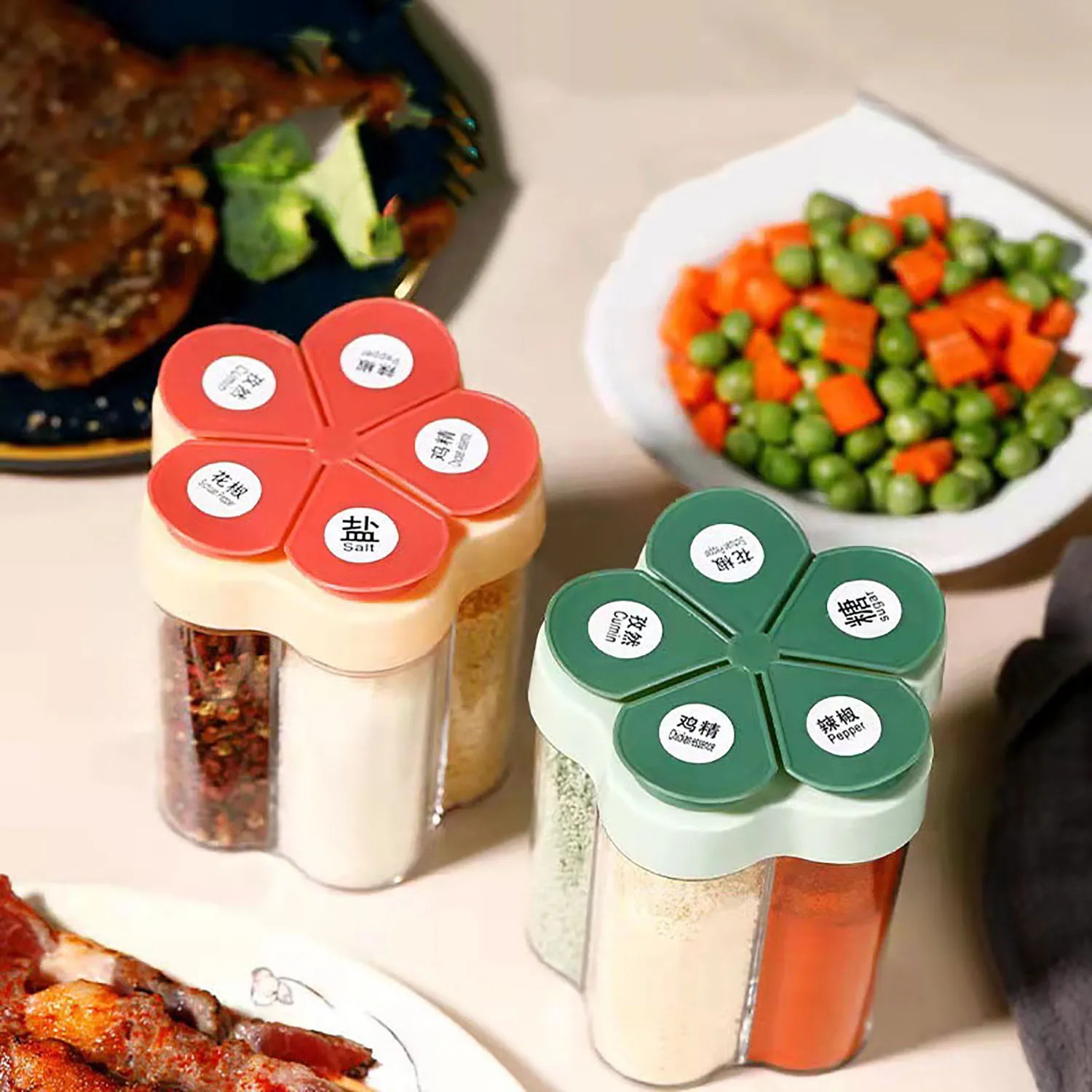 

Transparent Seasoning Jar Container Seasoning Bottle Spice Organizer Outdoor Camping Seasoning Container Kitchen Gadget 1pc