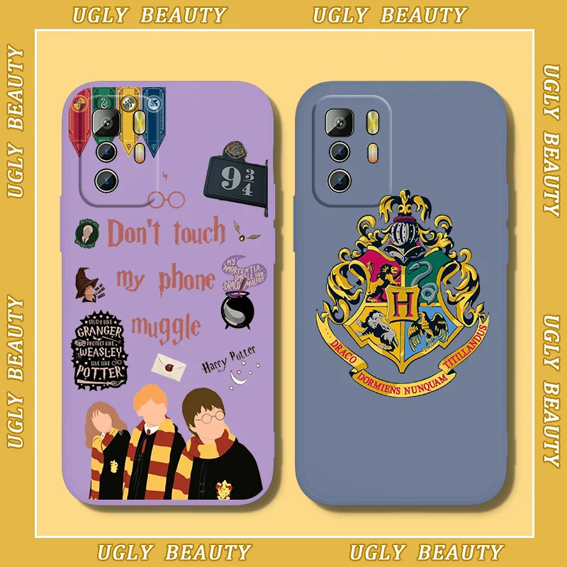 

P-Potterre Anime Harry Phone Case For Xiaomi Redmi Note 11T 11 11S 10T 10 9T 9S 9 8T 8 7 6 5 Pro Liquid Rope Funda Cover Soft