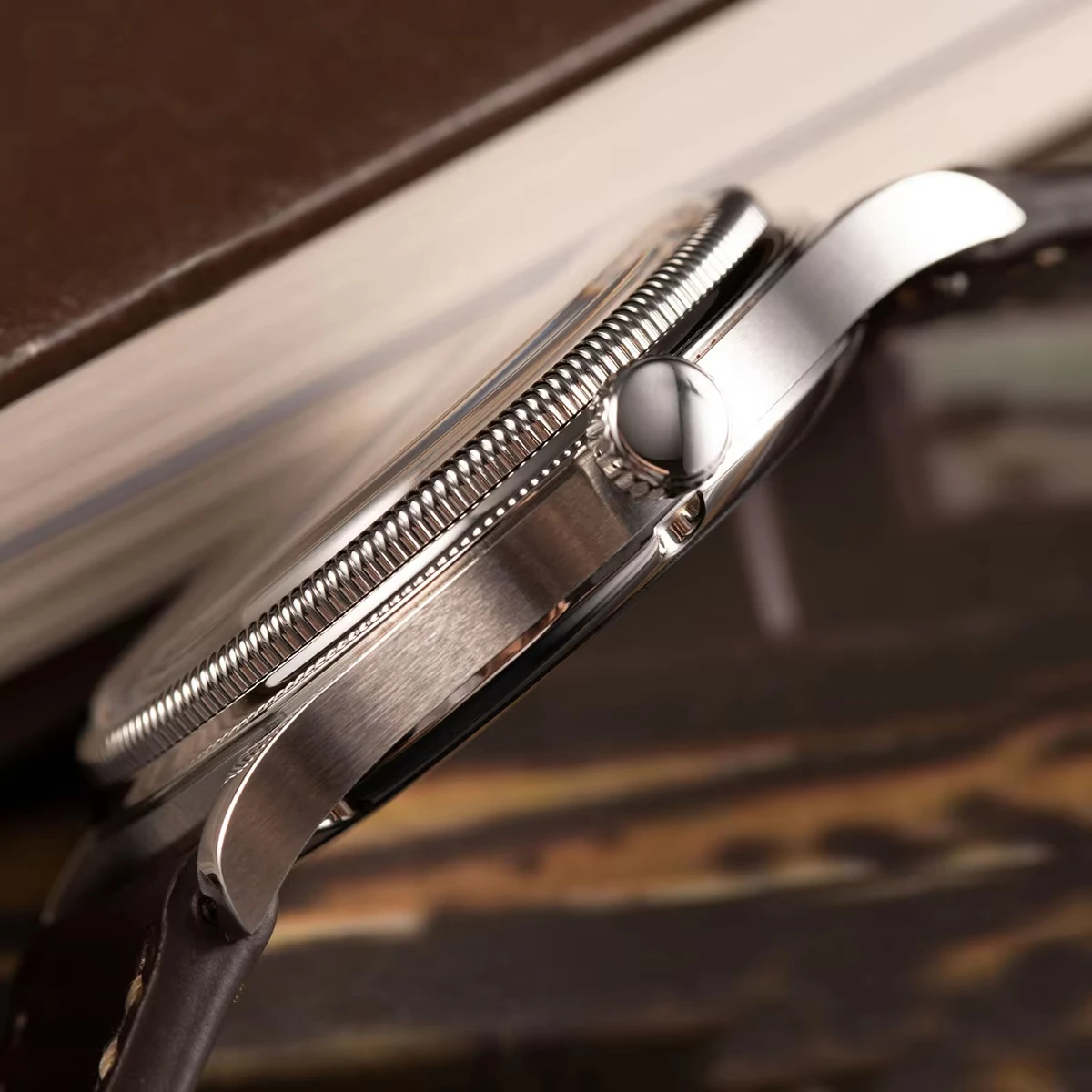 Hruodland F027 Классические автоматические мужские часы Sapphire Galss Seagull ST1701 механические