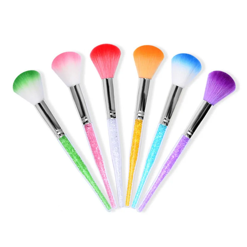 

1Pcs Remove Dust Powder for Nail Care Multi Purpose DIY Handmade Nail Brush Long Handle with Drill Nail Art Clean Tools
