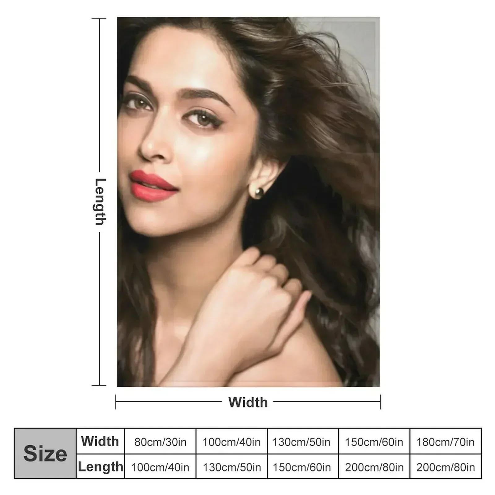 Фото Плед Deepika Padukone: Роскошный плед для дивана, туристический, пляжный, дорожный, из полярного флиса. №2