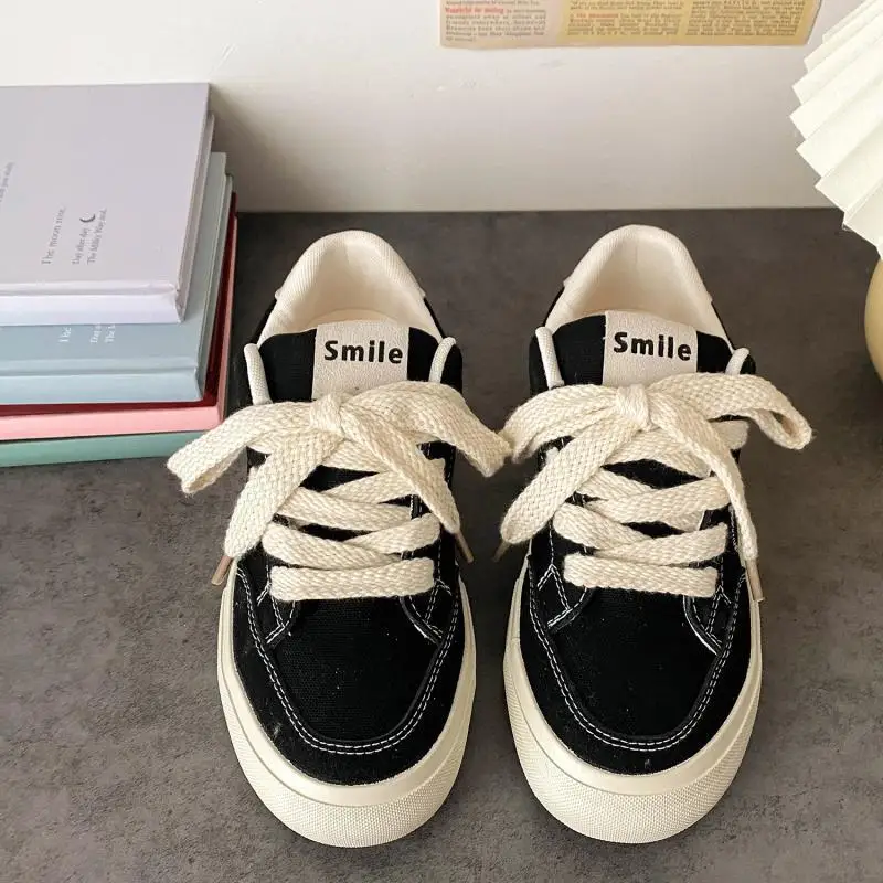 SHANPA 2023 Spring and Autumn Breathable Shoes for Women All-match Flat Canvas Embroidery Heightening Casual Zapatillas Mujer