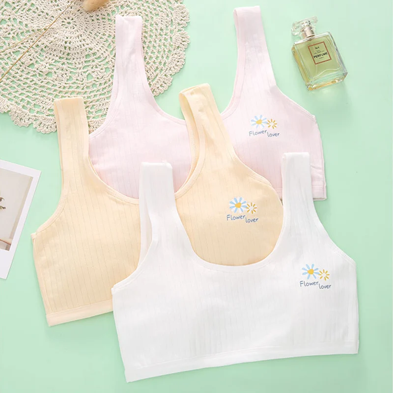 

Girls Bra Small Vest Girls Underwear 8-16 Years Old Girls Puberty Girls Students Cotton Sports Tube Top Training Bra
