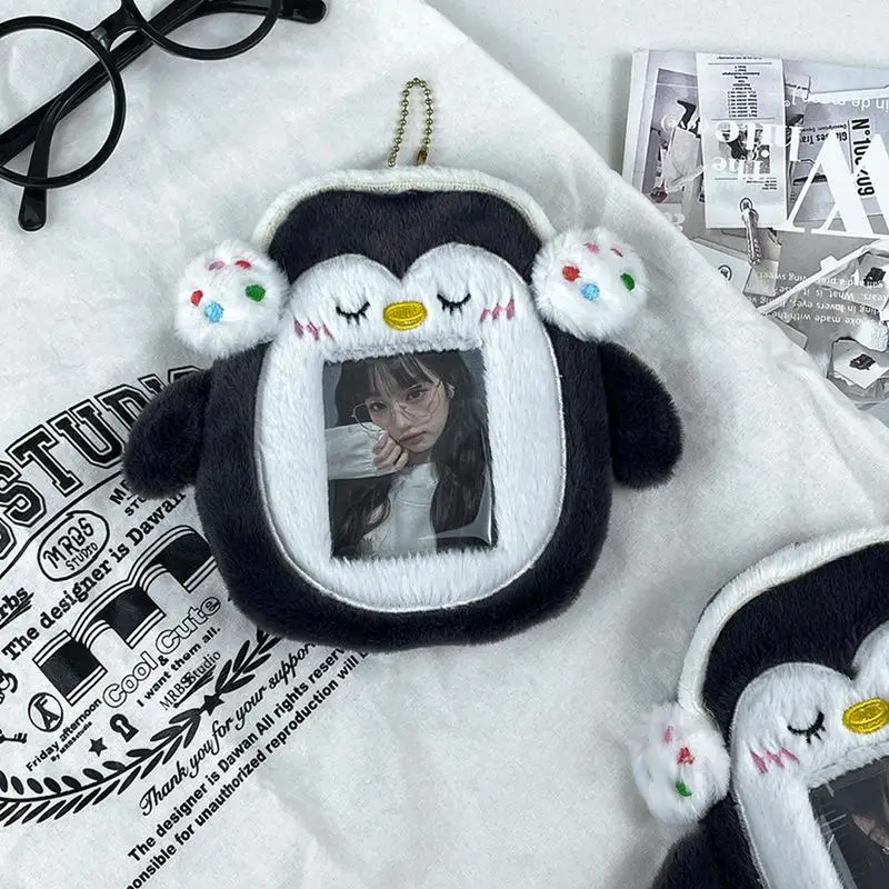 Пингвины плюшевый держатель для открыток рукава защита карт плюшевая защитная