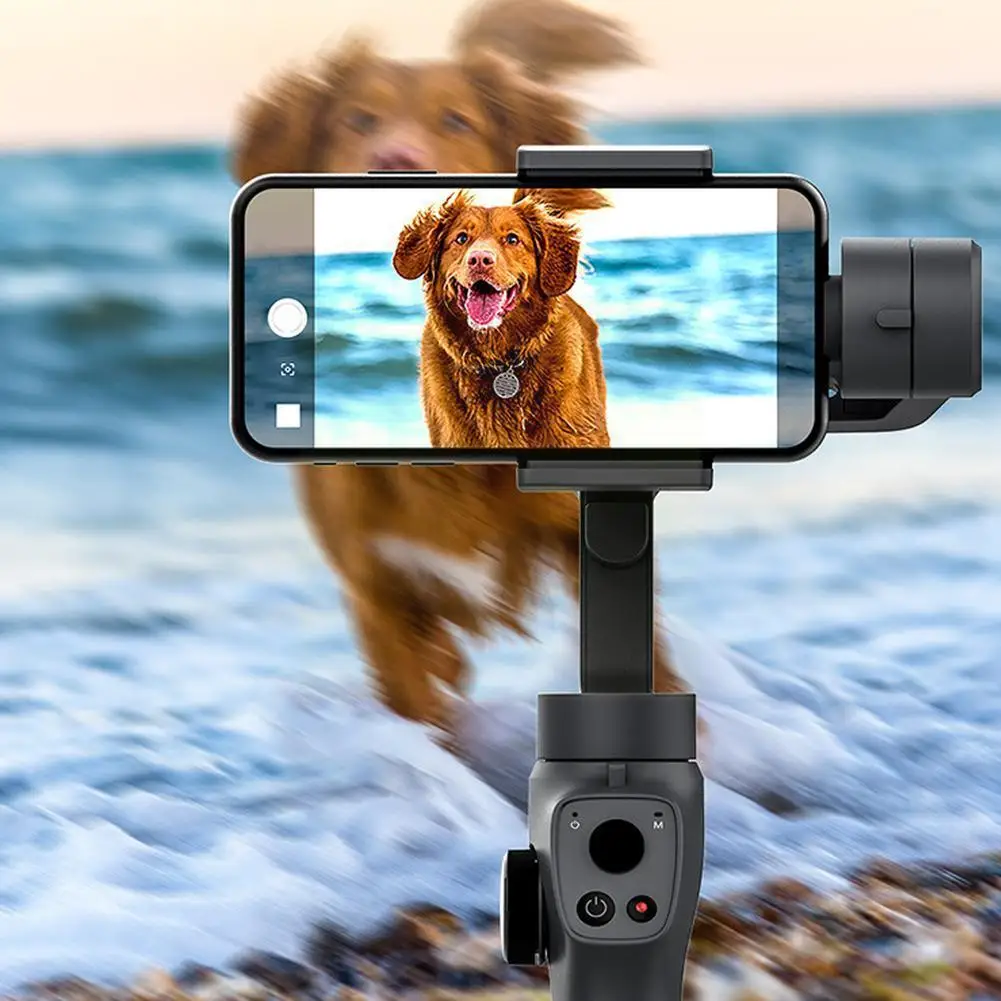 

Handheld Gimbal Stabilizer Follow-up 3-axis Mobile Phone Selfie Stick Tripod With Fill Light Shutter For Ios Android C2g6