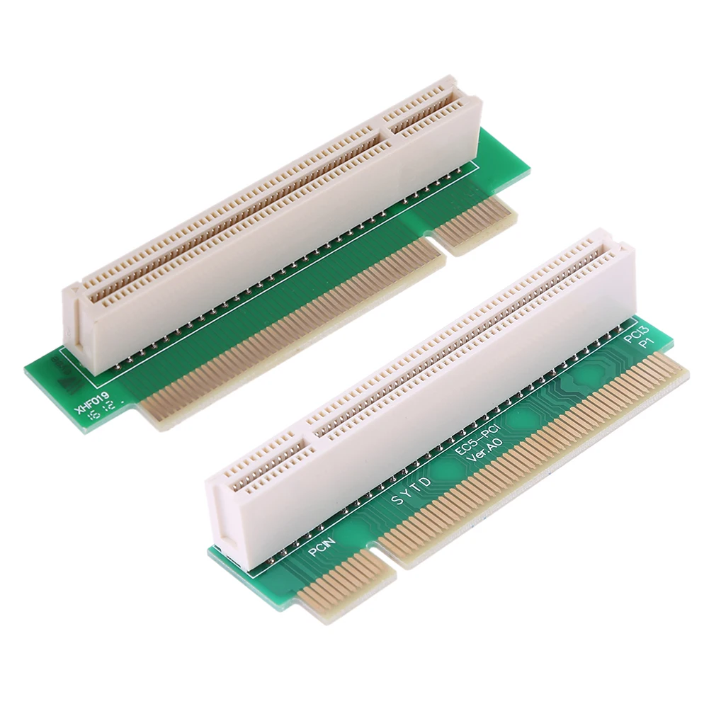 PCI Male to Female Riser Extension Card Adapter 90 Degree Angled Type 32bit straight line pipe cards For 1U IPC Chassis case