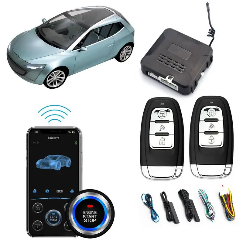 

Push To Start Ignition Kit Push To Start Kit With Remote Start One-Button Start Engine Remote Trunk Release Phone Control