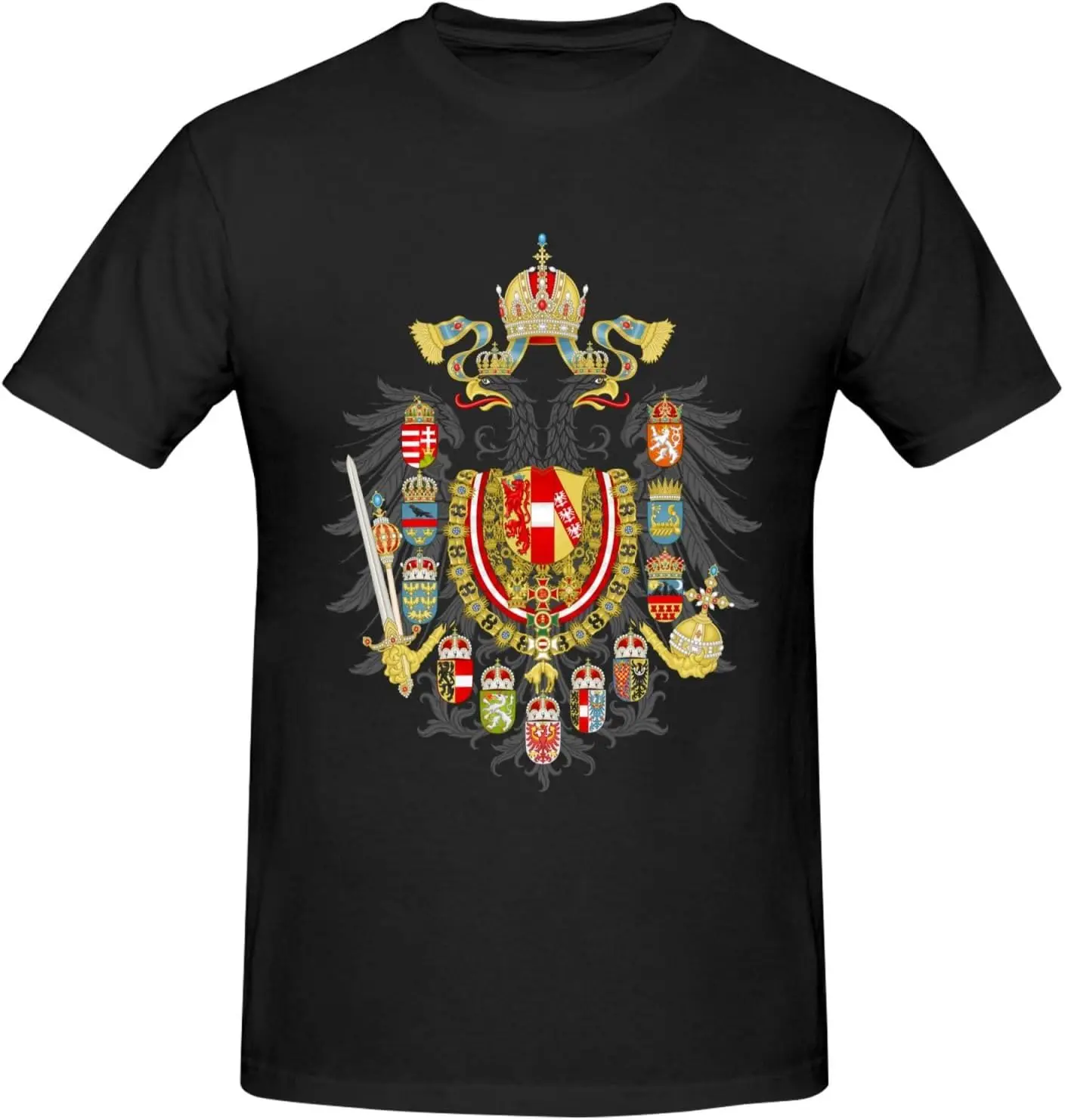 Мужская хлопковая футболка с гербом Австрии Венгрии и короткими рукавами
