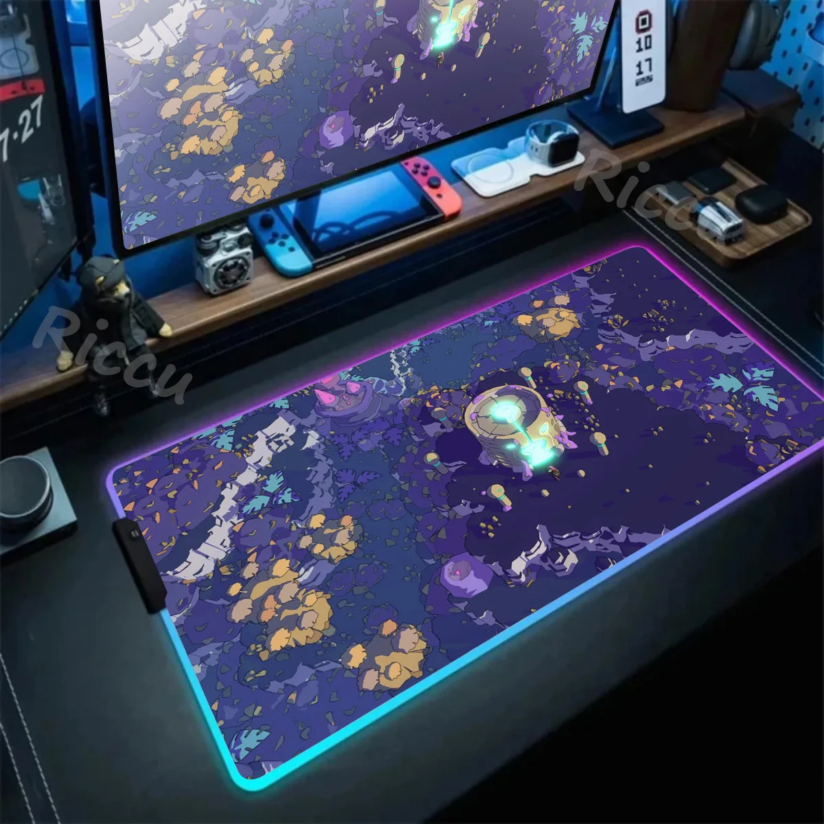 Внешние игровые компьютерные коврики для мыши с RGB-подсветкой