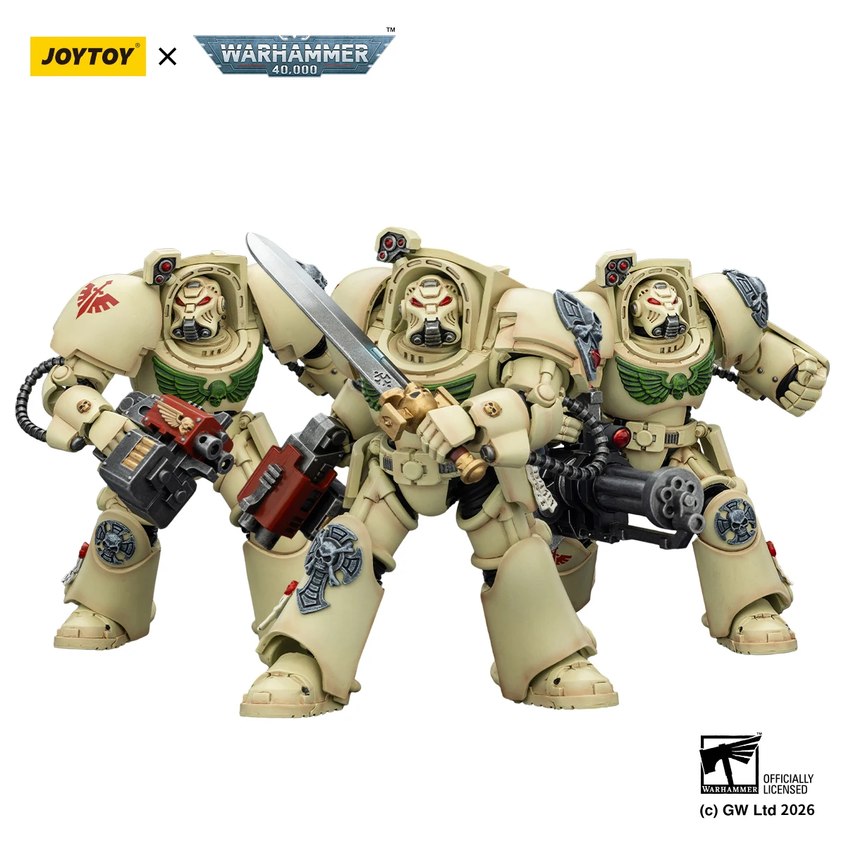 Фото Фигурки JOYTOY Warhammer 40,000 1/18: Терминаторы, Чёрные Тамплиеры, Тёмные Ангелы, Имперские Кулаки, Белые Рыцари, Саламандры №5