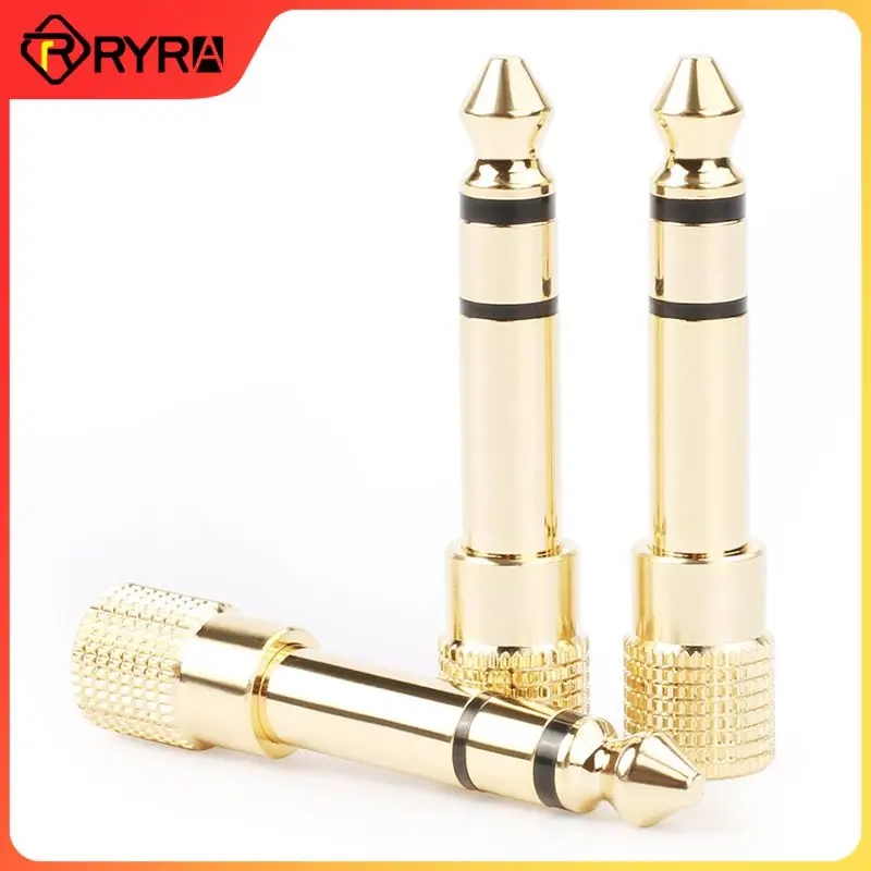 1~7PCS Male to 3.5MM Female Jack Plug Audio Headset Microphone Guitar Recording Adapter 6.5 3.5 Converter Aux Cable Gold Plated