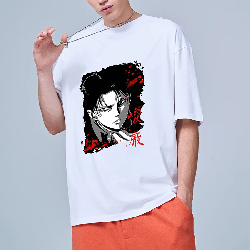 

Attack on Titan Shingeki No Kyojin Titans Attack Men Tees T-shirt Unisex Vintage Streetwear Harajuku Style Male Oversized Tshirt