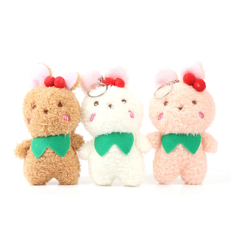 

1PC Kawaii Simulation Bear Rabbit Doll Plush Toy Kids Birthday Gift Doll Keychain Bag Decorations Accessories Plush Pendant