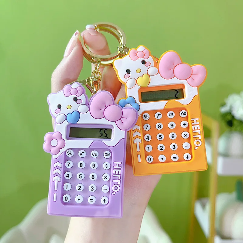 

Creative Sanrio Genuine Keychain Pendant Calculator Hello Kitty Cartoon Children Decorative Maze Keychain Cute Anime Couple Gift