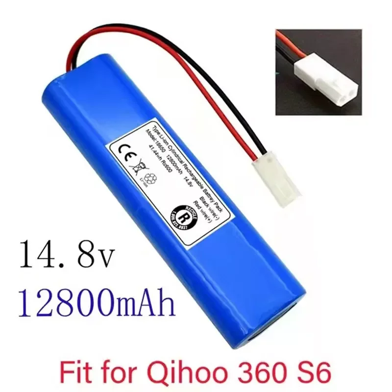 

NEW2023 14.8V 12800mAh Battery Pack for Qihoo 360 S6 Robotic Vacuum Cleaner Spare Parts Accessories Replacement Batteries.