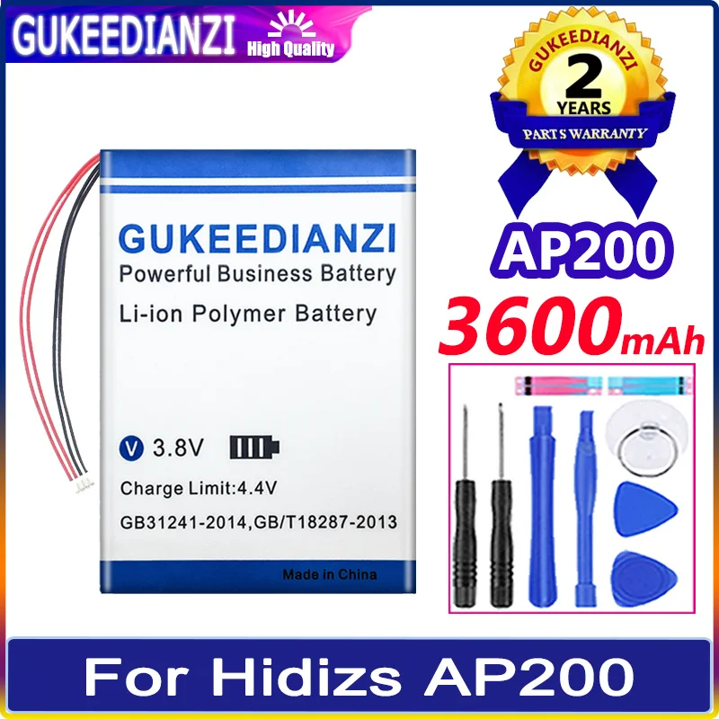 Аккумулятор GUKEEDIANZI 3600mAh для батареи Hidizs AP200