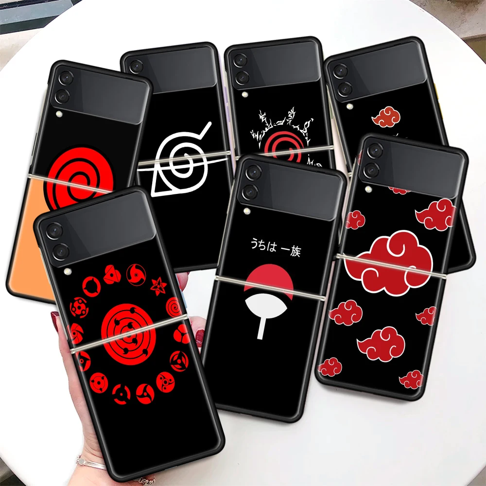 

Naruto Logo Marker Coque Phone Case For Samsung Galaxy Z Flip 3 5G Black Hard Cover ZFlip 3 Luxury Shockproof Bumper Fundas