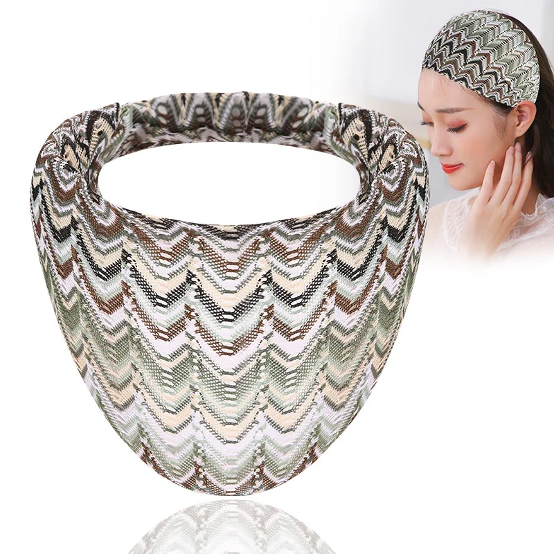 

Hollow Breathable Wide Stretch Headbands Sport Yoga Gym Sweatband Headband For Women Hairband Head Bands Elastic Head Wrap