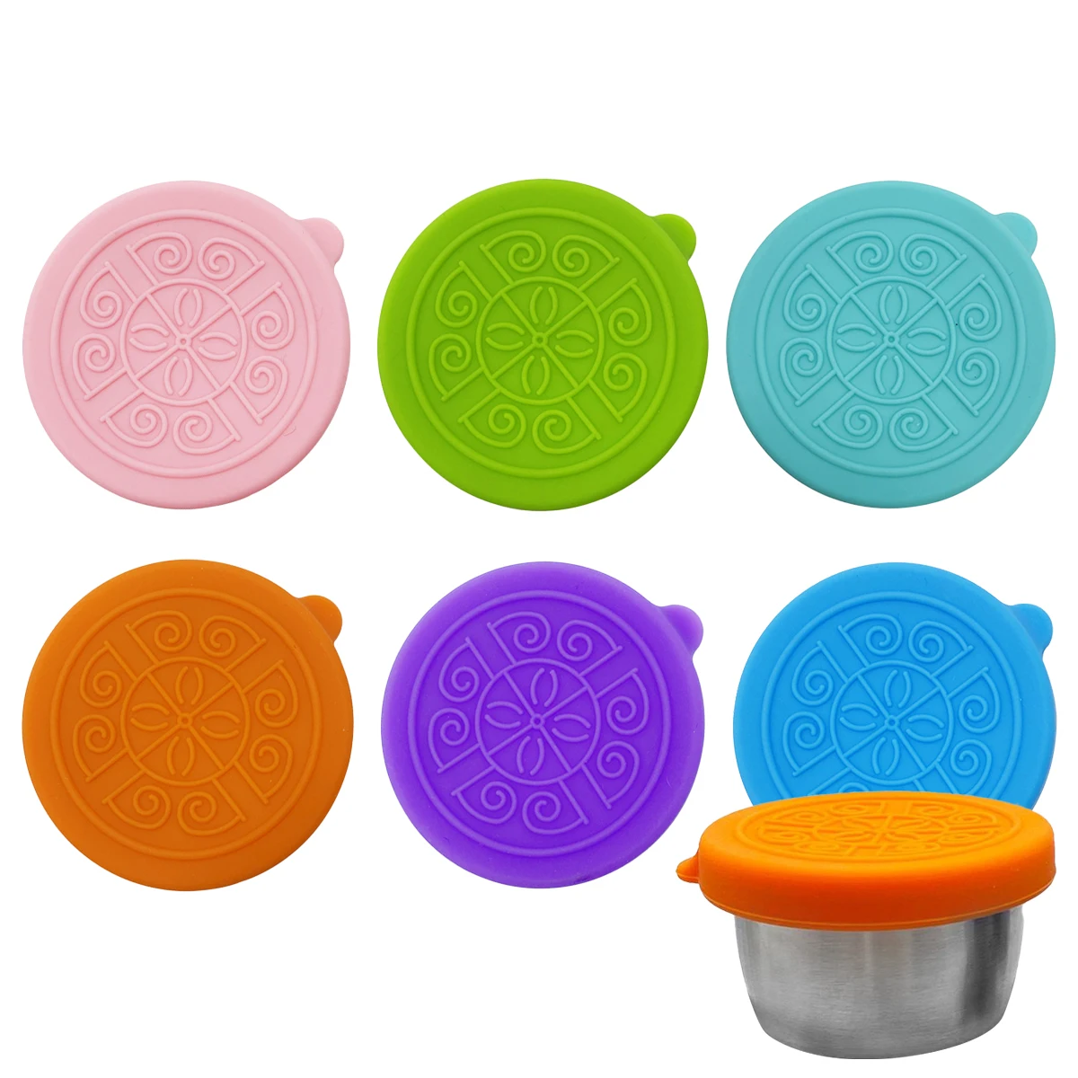 

6 шт., многоразовые контейнеры для соуса, 1,6 унций