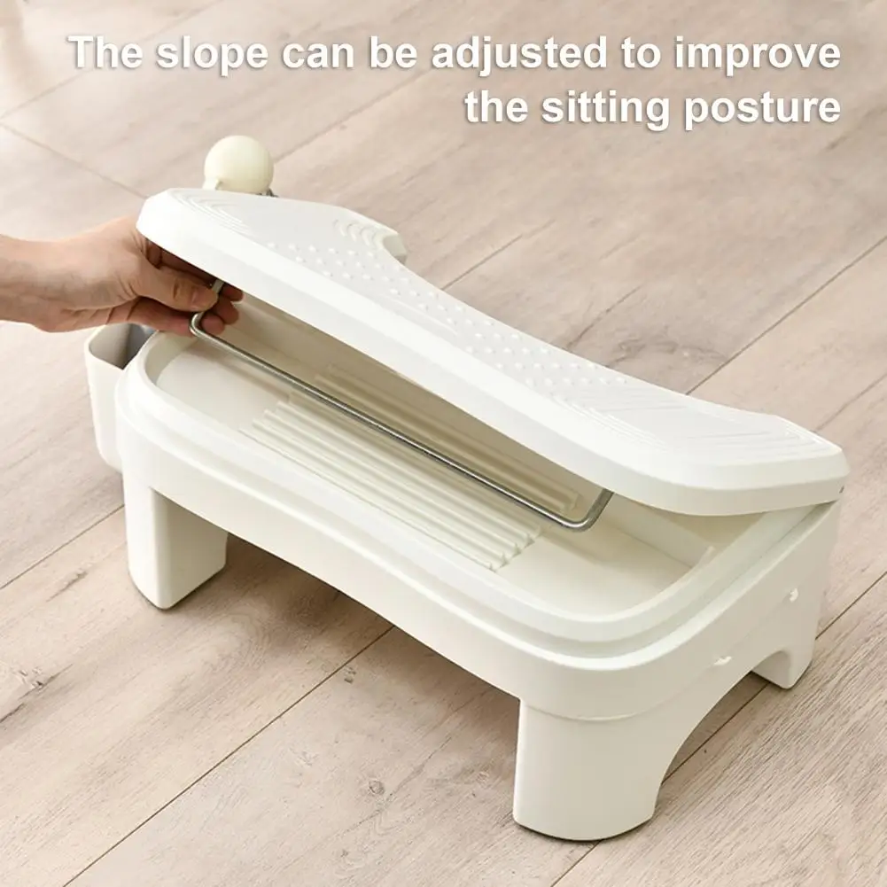 Табурет для унитаза с регулируемой высотой и нескользящим ящиком хранения