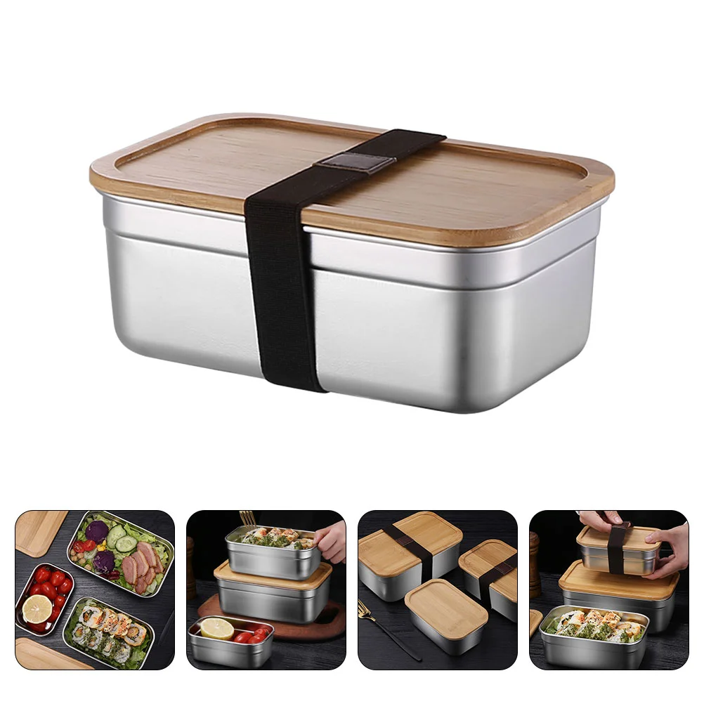 

Box Lunch Bento Containers Container Metal Stainless Steelmeal Prep Boxes Layer Storage Lid Camping Picnicadults Portable Kids
